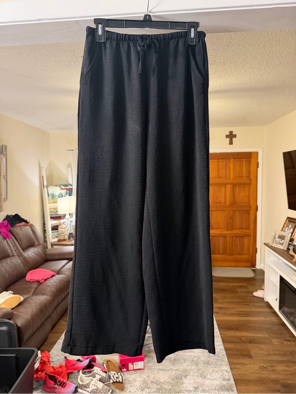 SAMPEEL Black Wide Leg Pull-On Pants – Women’s Size Small 🖤